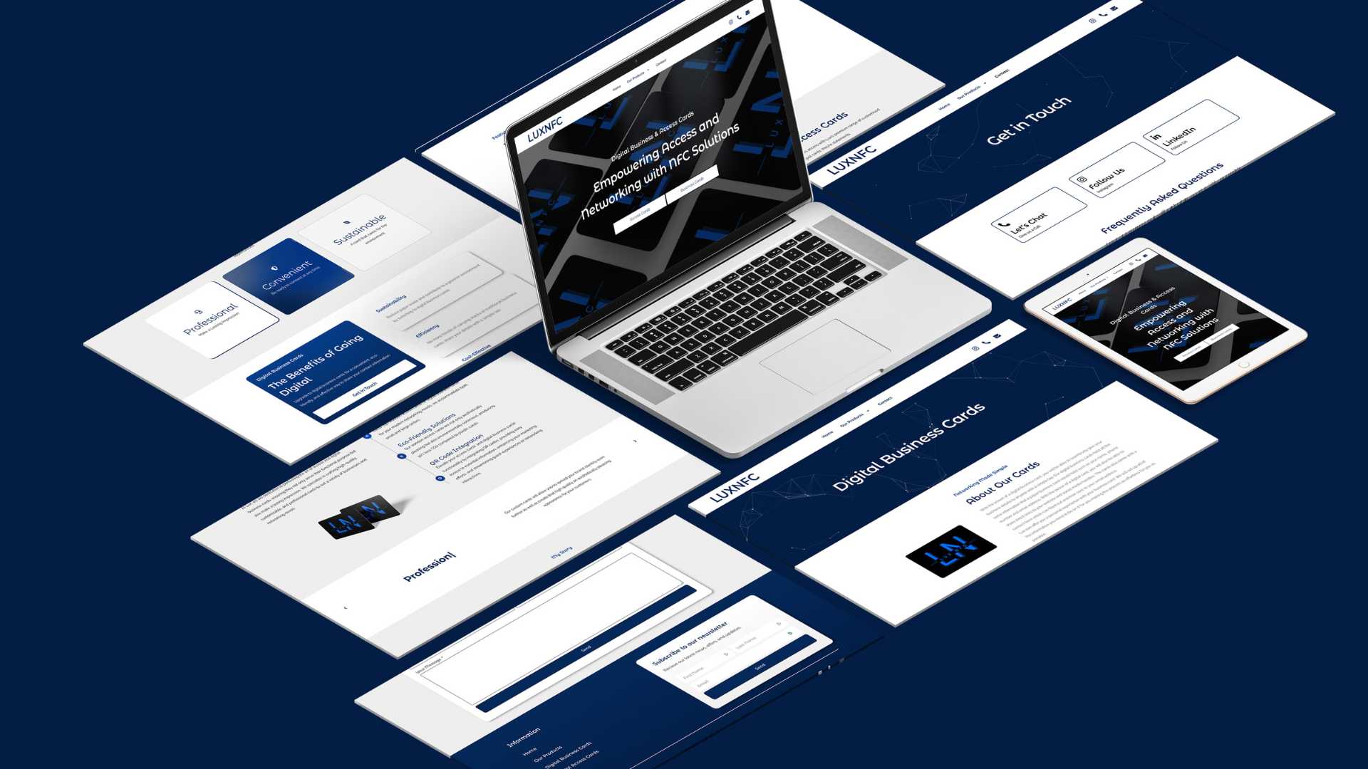 LuxNFC Website Mockup