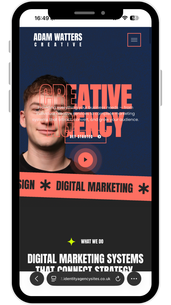 Adam Watters Website Phone Mockup