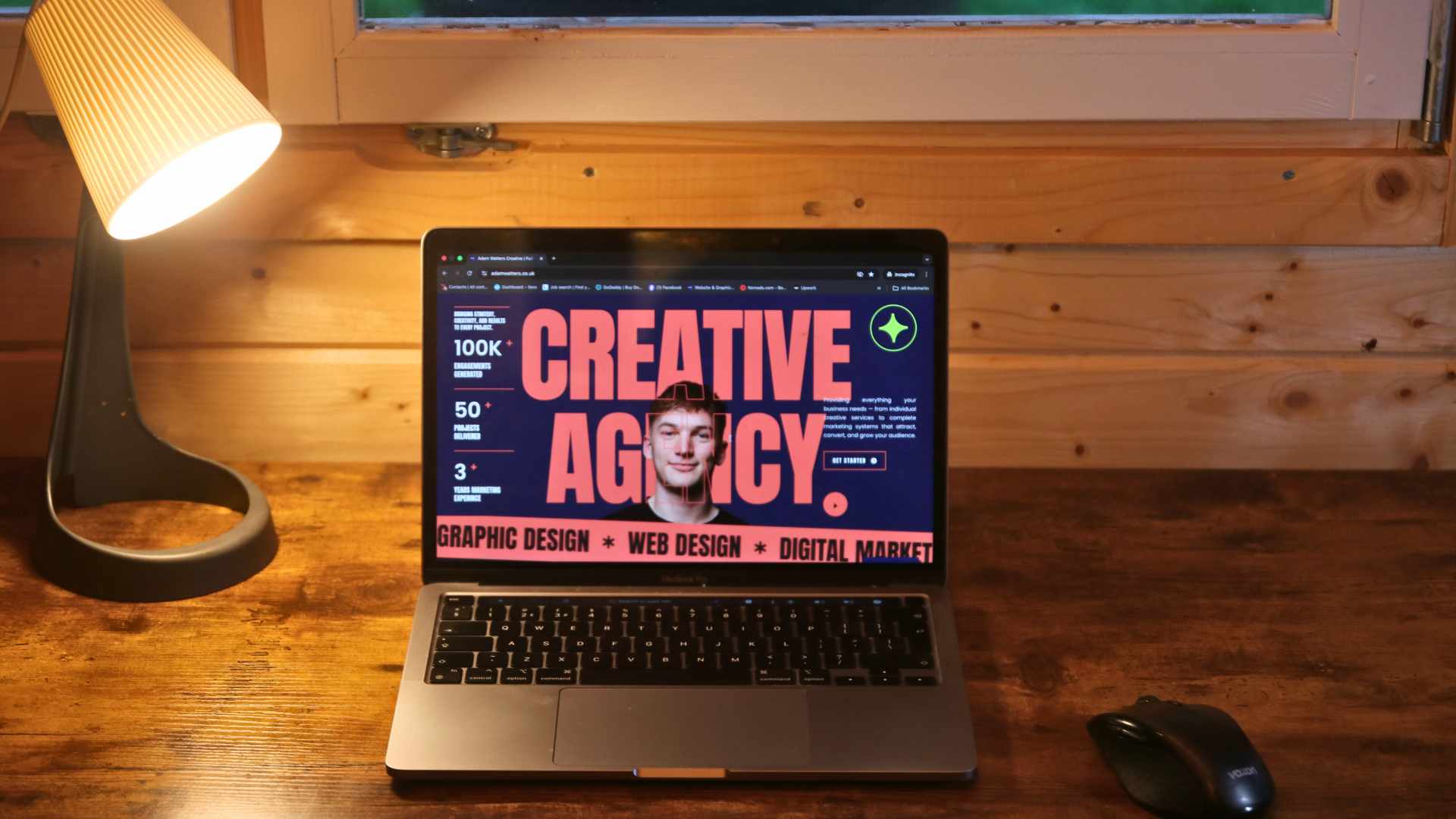 adamwatters.co.uk on Laptop