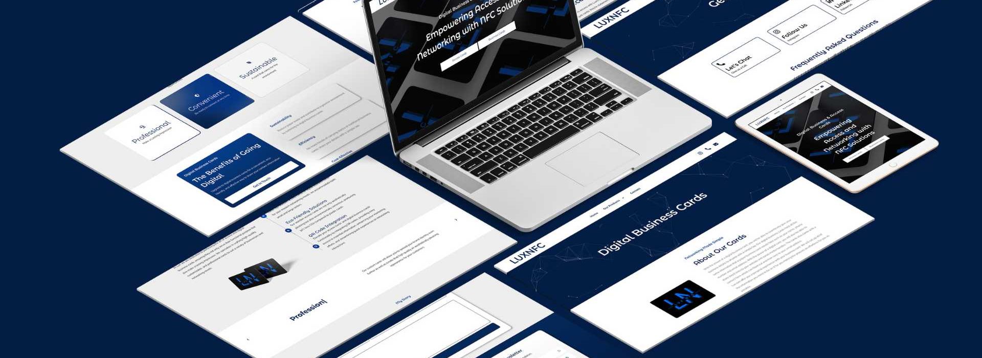 LuxNFC Website Mockup